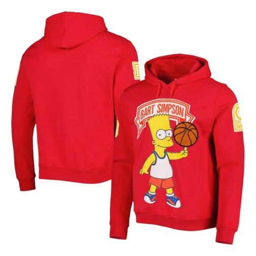 Bart Simpson Red Pullover Hoodie - Image 3