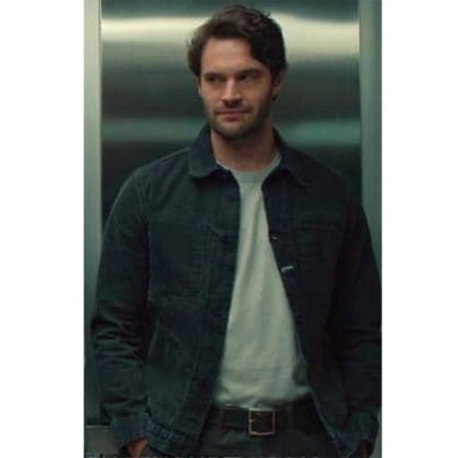 Based on a True Story Tom Bateman Black Denim Jacket - Image 2