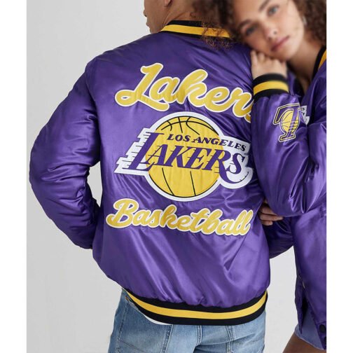 Basketball Los Angeles Lakers Purple Jacket - Image 2