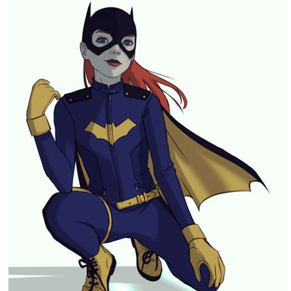 Batgirl Blue Leather Jacket - Image 3