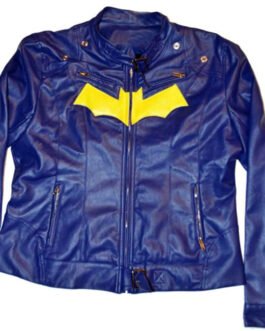 Batgirl Blue Leather Jacket