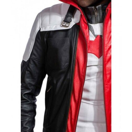 Batman Arkham Knight Red Hood Leather Jacket - Image 7