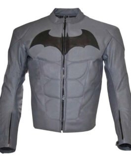 Batman Arkham Knight Gray Leather Jacket