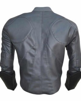 Batman Arkham Knight Gray Leather Jacket