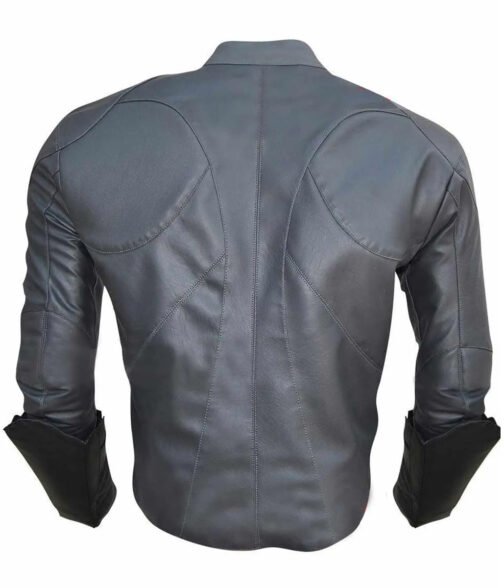 Batman Arkham Knight Gray Leather Jacket - Image 2