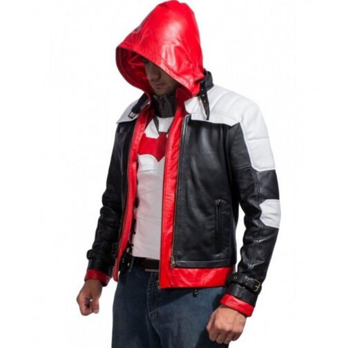 Batman Arkham Knight Red Hood Leather Jacket - Image 5