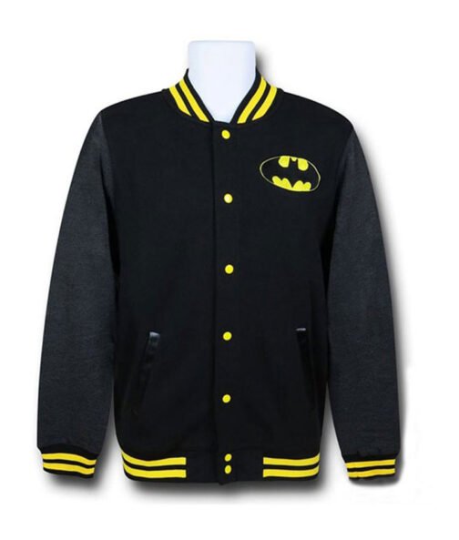 Varsity Batman Black Fleece Classic Logo Jacket