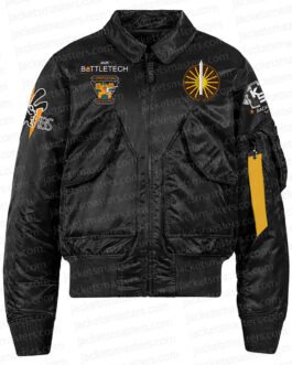 Flight Battletech Mechwarrior Bomber Satin Jacket