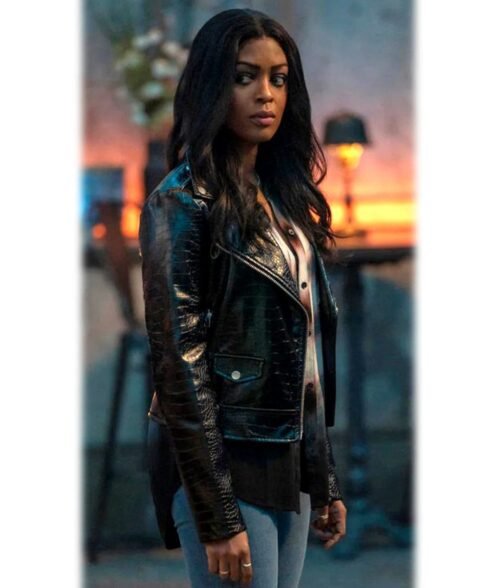 Javicia Leslie Batwoman Season 03 Alligator Leather Jacket - Image 2