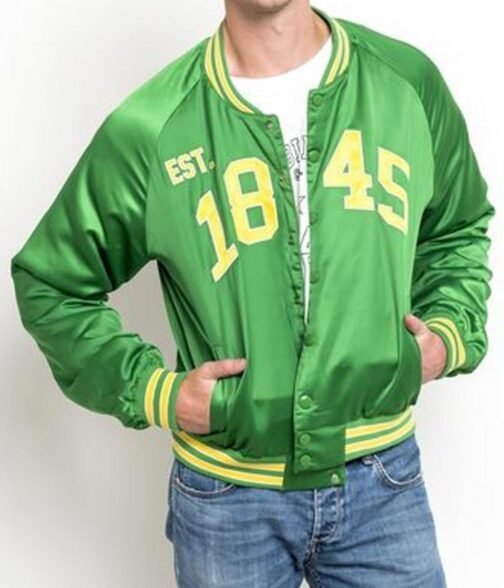 Baylor University Bears Vintage Green Satin Jacket - Image 3