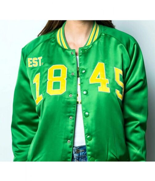 Baylor University Bears Vintage Green Satin Jacket - Image 6