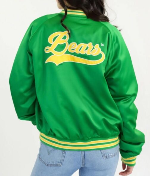 Baylor University Bears Vintage Green Satin Jacket - Image 2