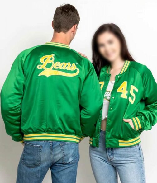 Baylor University Bears Vintage Green Satin Jacket - Image 4