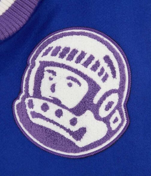 BBC Astro Blue Wool Varsity Jacket - Image 4