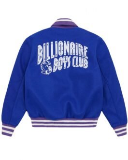 BBC Astro Blue Wool Varsity Jacket