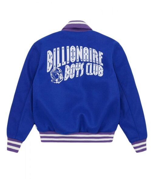 BBC Astro Blue Wool Varsity Jacket - Image 2