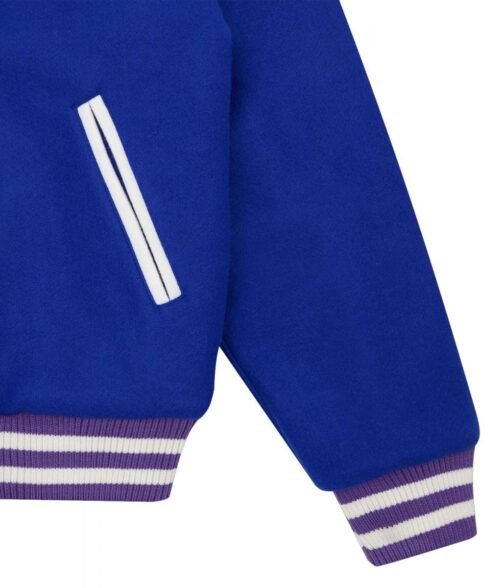 BBC Astro Blue Wool Varsity Jacket - Image 5