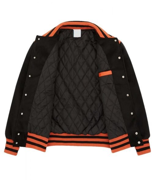 Icecream BBC Embroidered Black Varsity Jacket - Image 3