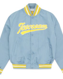 Light Blue BBC ICECREAM Baseball Jacket