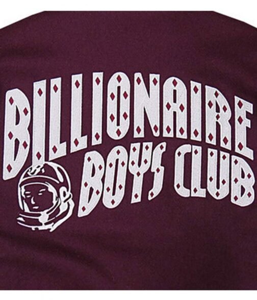 BBC Maroon and White Letterman Jacket - Image 4