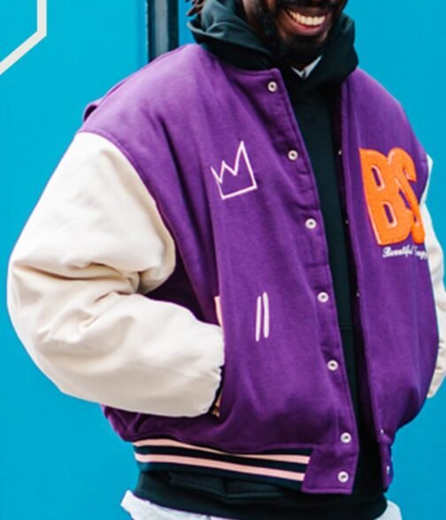 Varsity Beautiful Struggles College Purple Jacket - Image 4