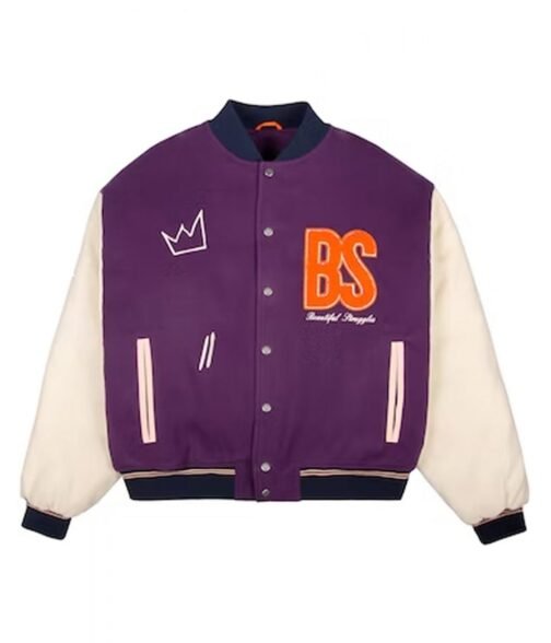 Varsity Beautiful Struggles College Purple Jacket