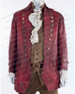 Beauty and The Beast Luke Evans Red Leather Jacket