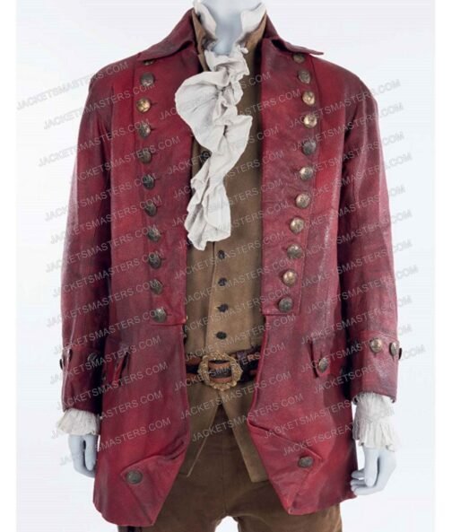 Beauty and The Beast Luke Evans Red Leather Jacket