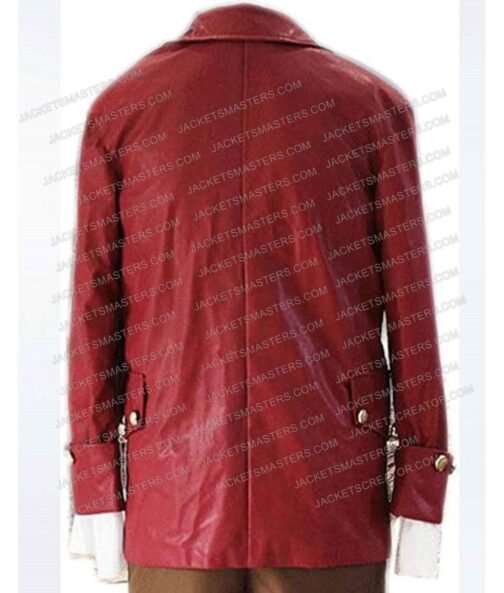 Beauty and The Beast Luke Evans Red Leather Jacket - Image 3