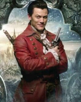 Beauty and The Beast Luke Evans Red Leather Jacket
