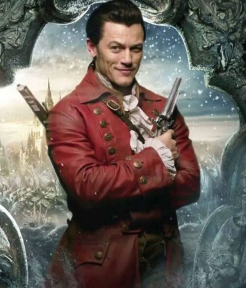 Beauty and The Beast Luke Evans Red Leather Jacket - Image 2