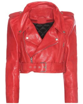 Bebe Rexha The Way I Are Cropped Leather Jacket