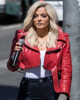 Bebe Rexha The Way I Are Cropped Leather Jacket
