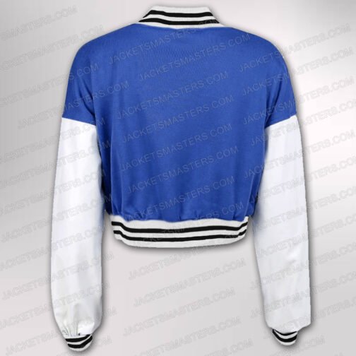 LA Cropped Becky G Letterman Jacket - Image 3