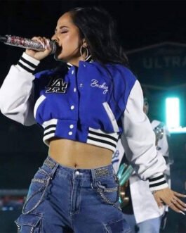 LA Cropped Becky G Letterman Jacket