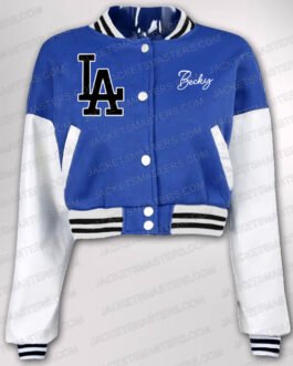 LA Cropped Becky G Letterman Jacket