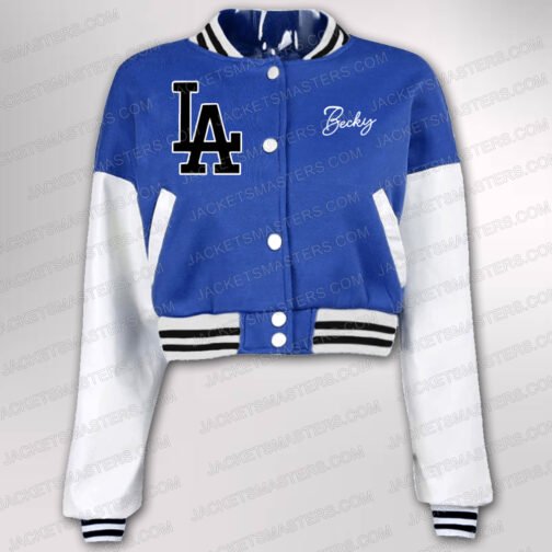 LA Cropped Becky G Letterman Jacket