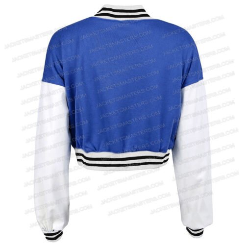 LA Cropped Becky G Letterman Jacket - Image 5