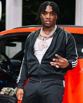 Bee Crazy Fredo Bang Black Fleece Track Jacket