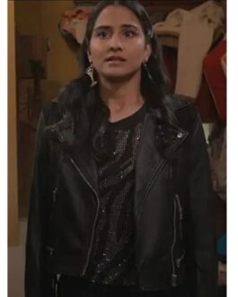 Amrit Kaur The Sex Lives of College Girls Biker Leather Jacket