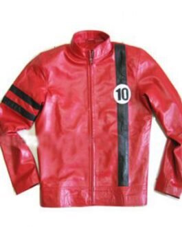 Ben 10 Albedo Biker Red Leather Jacket