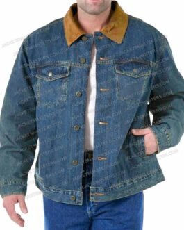 BJ Novak Vengeance Denim Blue Jacket
