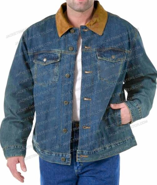 BJ Novak Vengeance Denim Blue Jacket