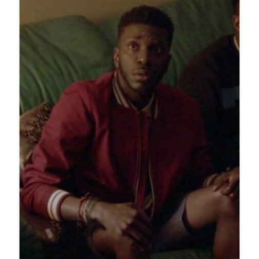 The Mayor Bernard David Jones Red Bomber Jacket - Image 4