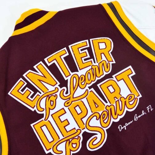 Bethune-Cookman University Motto 2.0 Letterman Jacket - Image 3