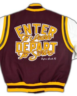 Bethune-Cookman University Motto 2.0 Letterman Jacket