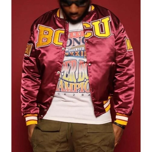Men’s Bethune Cookman University Satin Jacket - Image 3