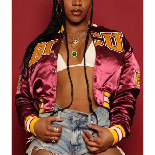 Women’s Bethune Cookman University Satin Jacket - Image 3
