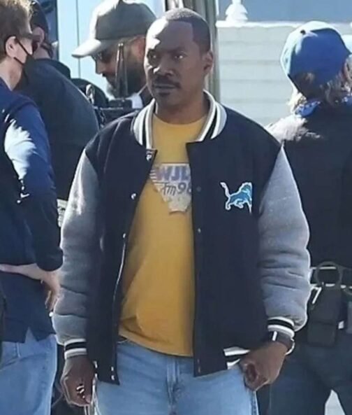 Eddie Murphy Beverly Hills Cop 4 Detroit Lions Varsity Jacket - Image 16