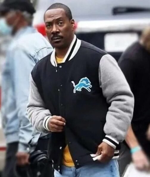 Eddie Murphy Beverly Hills Cop 4 Detroit Lions Varsity Jacket - Image 5